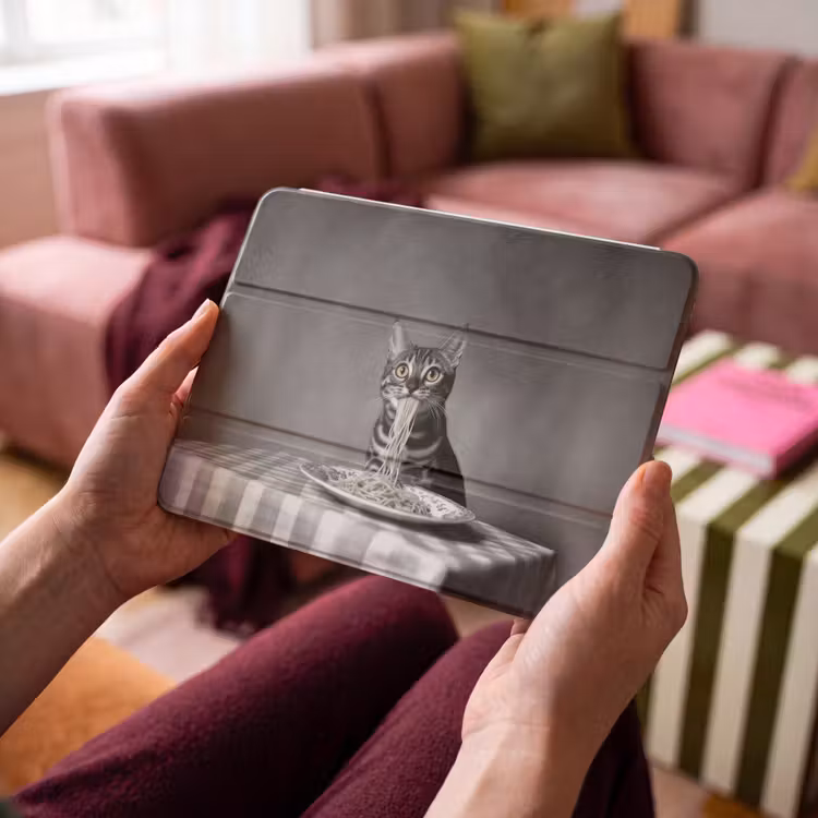 iPad hoes - Bengaal - Kat - Tafelkleed - Zwart - Wit - Dier — 3