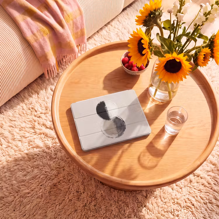 iPad hoes - Cirkels - Strepen - Minimalistisch - Zwart — 2