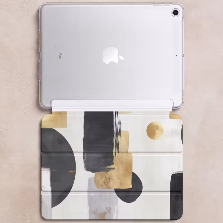 iPad hoes - Goud - Rechthoeken - Cirkels - Abstract — 6
