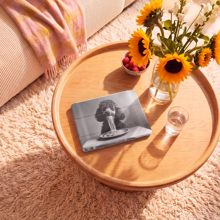 iPad hoes - Poedel - Hond - Zwart - Wit - Schattig - Pasta — 2