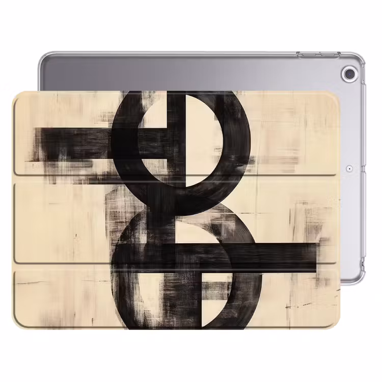 iPad hoes - Cirkels - Balken - Zwart - Abstract — 1