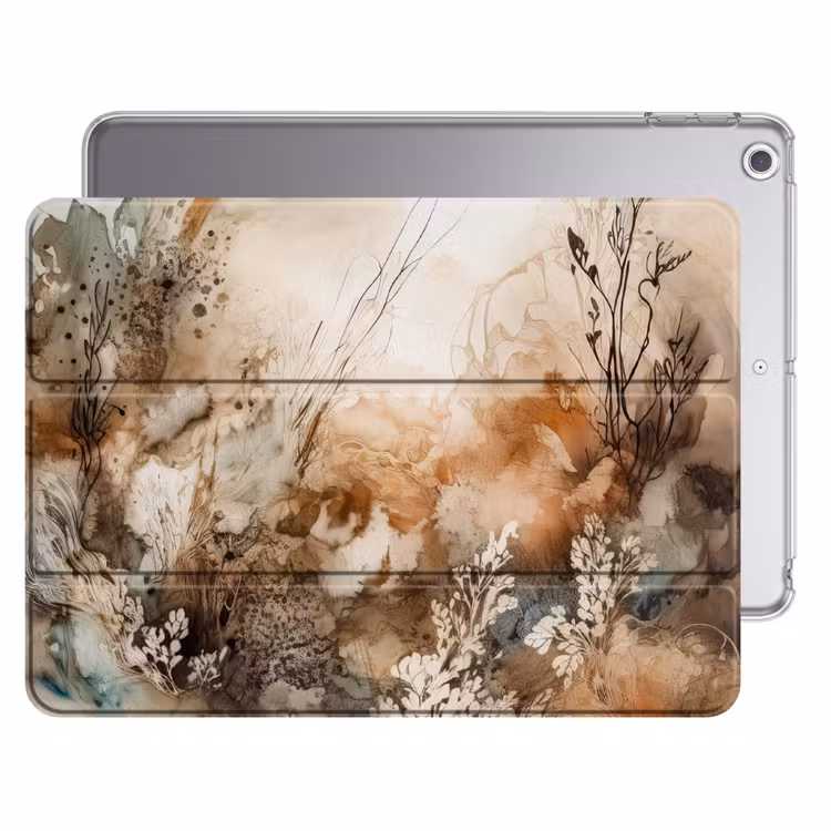 iPad hoes - Abstract - Beige - Verf - Kunst - Natuur - Bloemen — 1