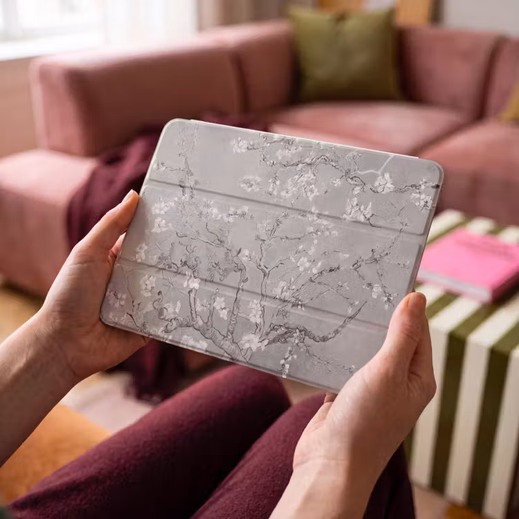 iPad hoes - Amandelbloesem - Kunst - Van Gogh - Grijs — 3