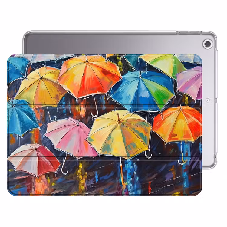 iPad hoes - Paraplu's - Schilderij - Kunst - Regenboog — 1