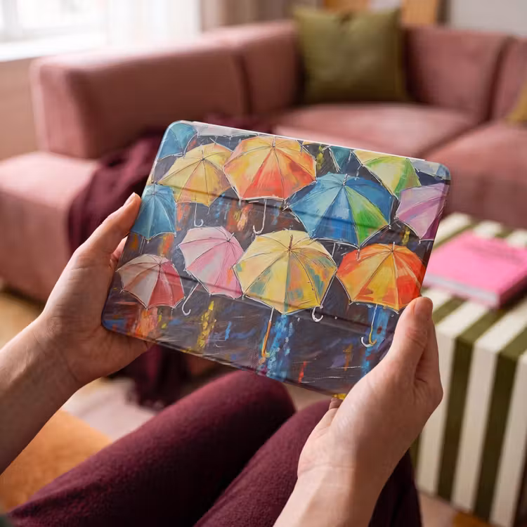 iPad hoes - Paraplu's - Schilderij - Kunst - Regenboog — 3