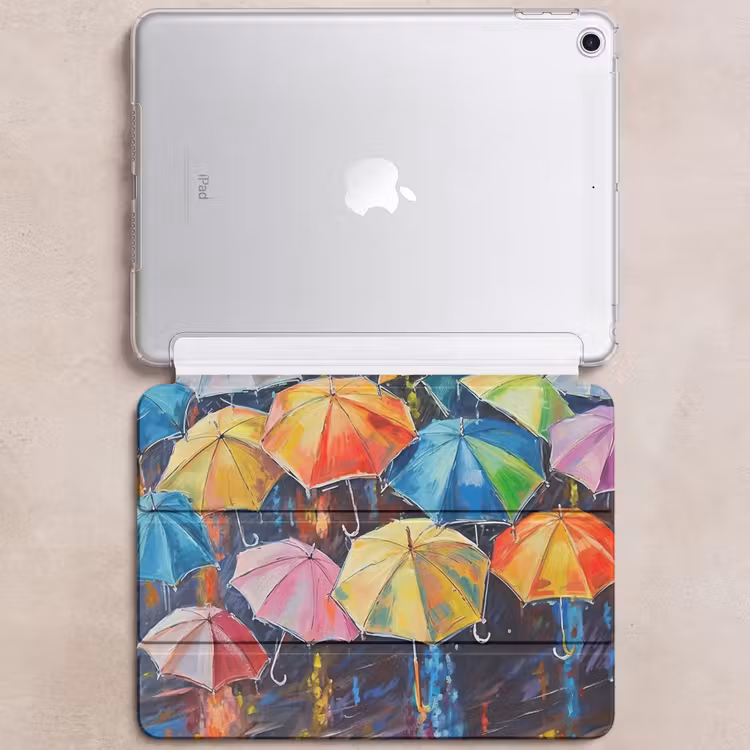 iPad hoes - Paraplu's - Schilderij - Kunst - Regenboog — 6