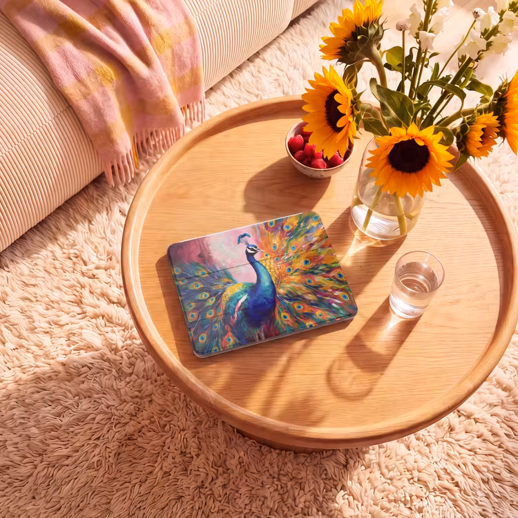 iPad hoes - Pauw - Dieren - Schilderij - Regenboog — 2