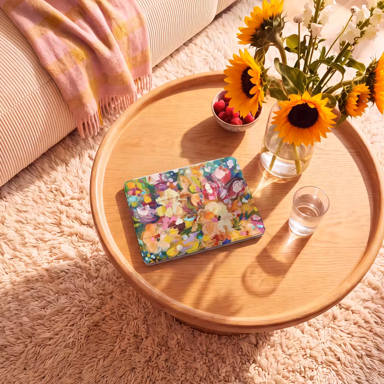 iPad hoes - Schilderij - Olieverf - Bloemen - Regenboog — 2