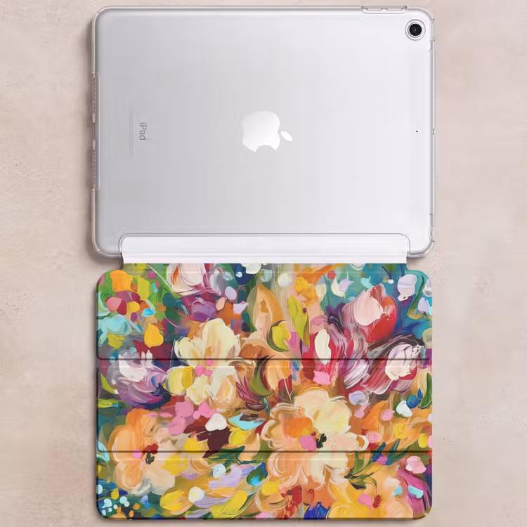 iPad hoes - Schilderij - Olieverf - Bloemen - Regenboog — 6