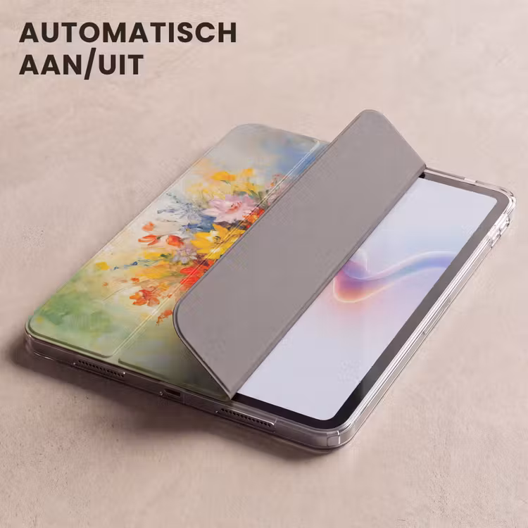 iPad hoes - Bloemen - Kleurrijk - Olieverf - Bloempot — 4