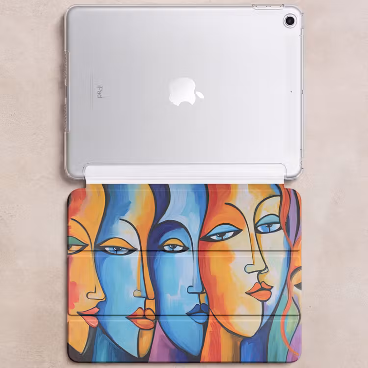iPad hoes - Hoofd - Olieverf - Schilderij - Kleurrijk — 6