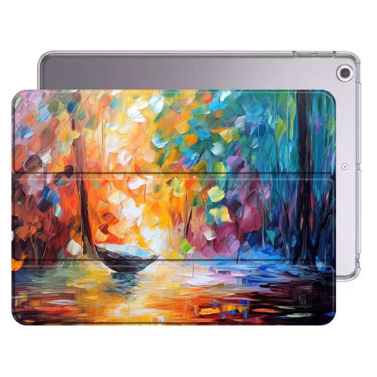 iPad hoes - Kleurrijk - Olieverf - Water - Boot — 1