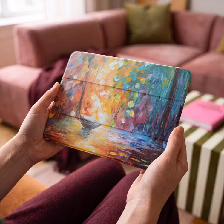 iPad hoes - Kleurrijk - Olieverf - Water - Boot — 3