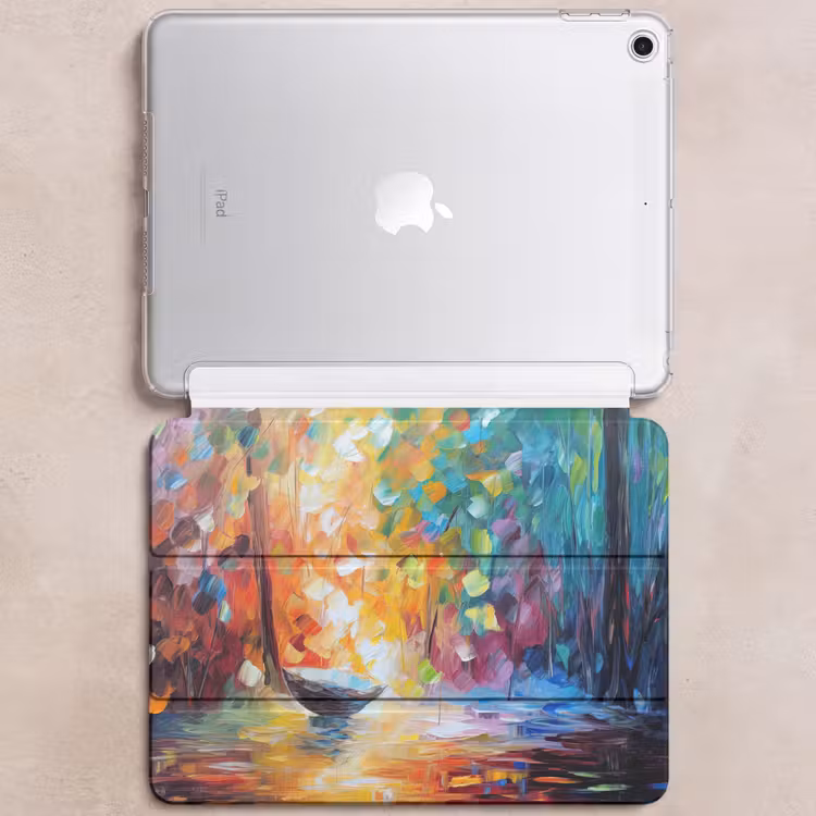 iPad hoes - Kleurrijk - Olieverf - Water - Boot — 6