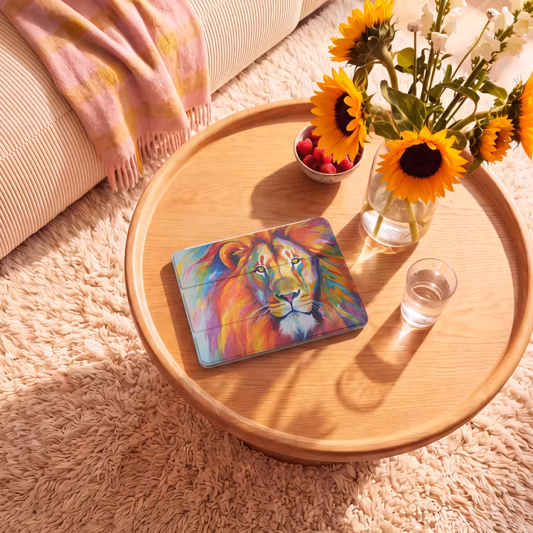 iPad hoes - Leeuw - Dieren - Olieverf - Regenboog — 2