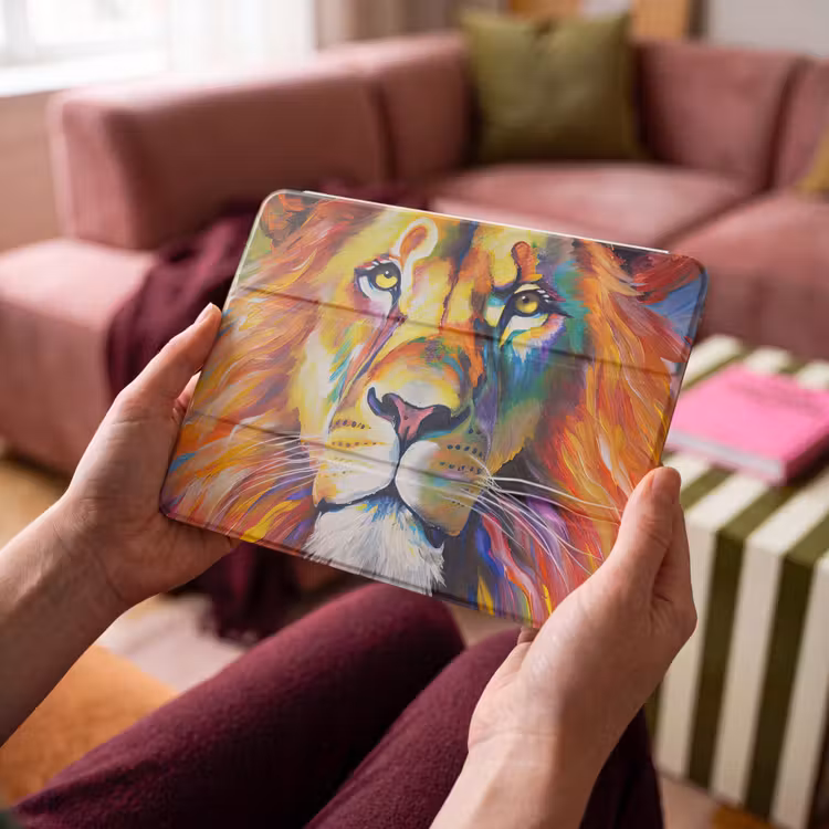 iPad hoes - Leeuw - Olieverf - Kunst - Dieren — 3
