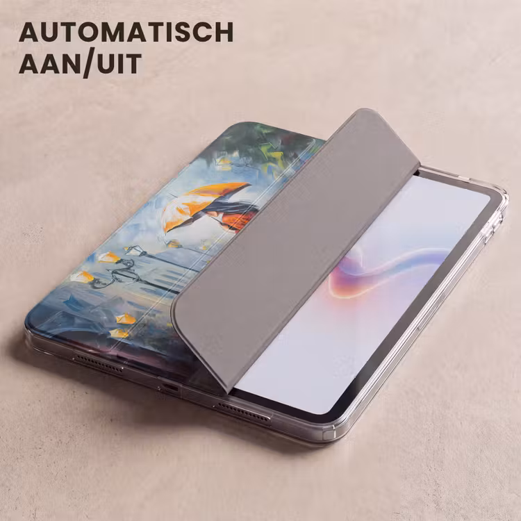 iPad hoes - Olieverf - Paraplu - Vrouw - Straat - Kunst — 4
