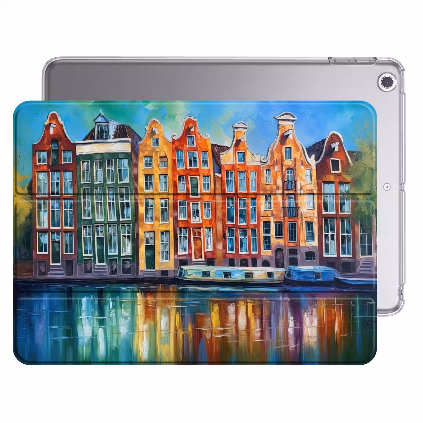 iPad hoes - Amsterdam - Olieverf - Gracht - Schilderij - Kunst — 1