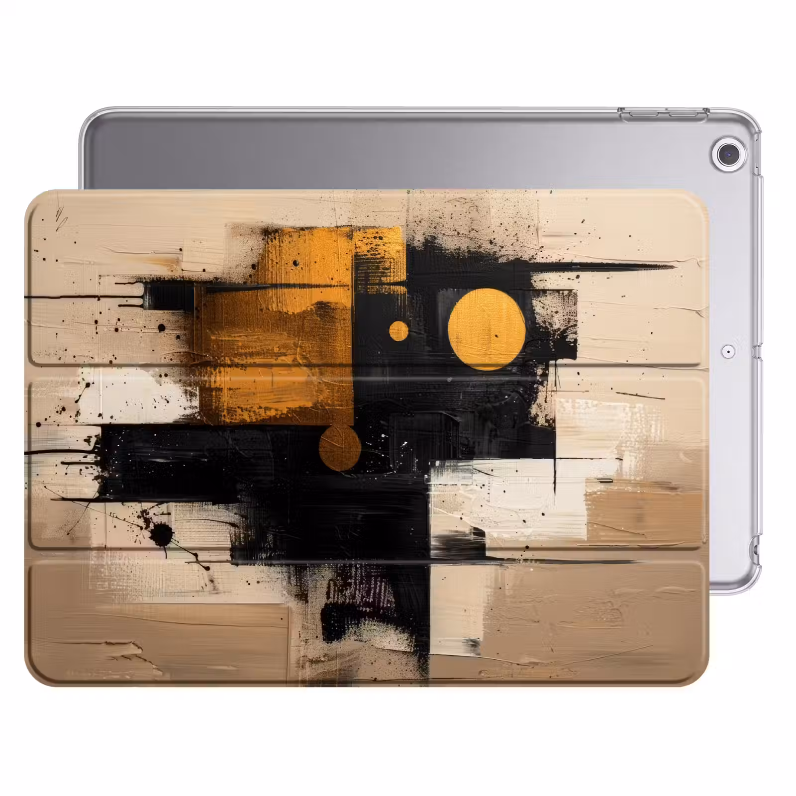 iPad hoes - Abstract - Zwart - Goud - Modern — 1