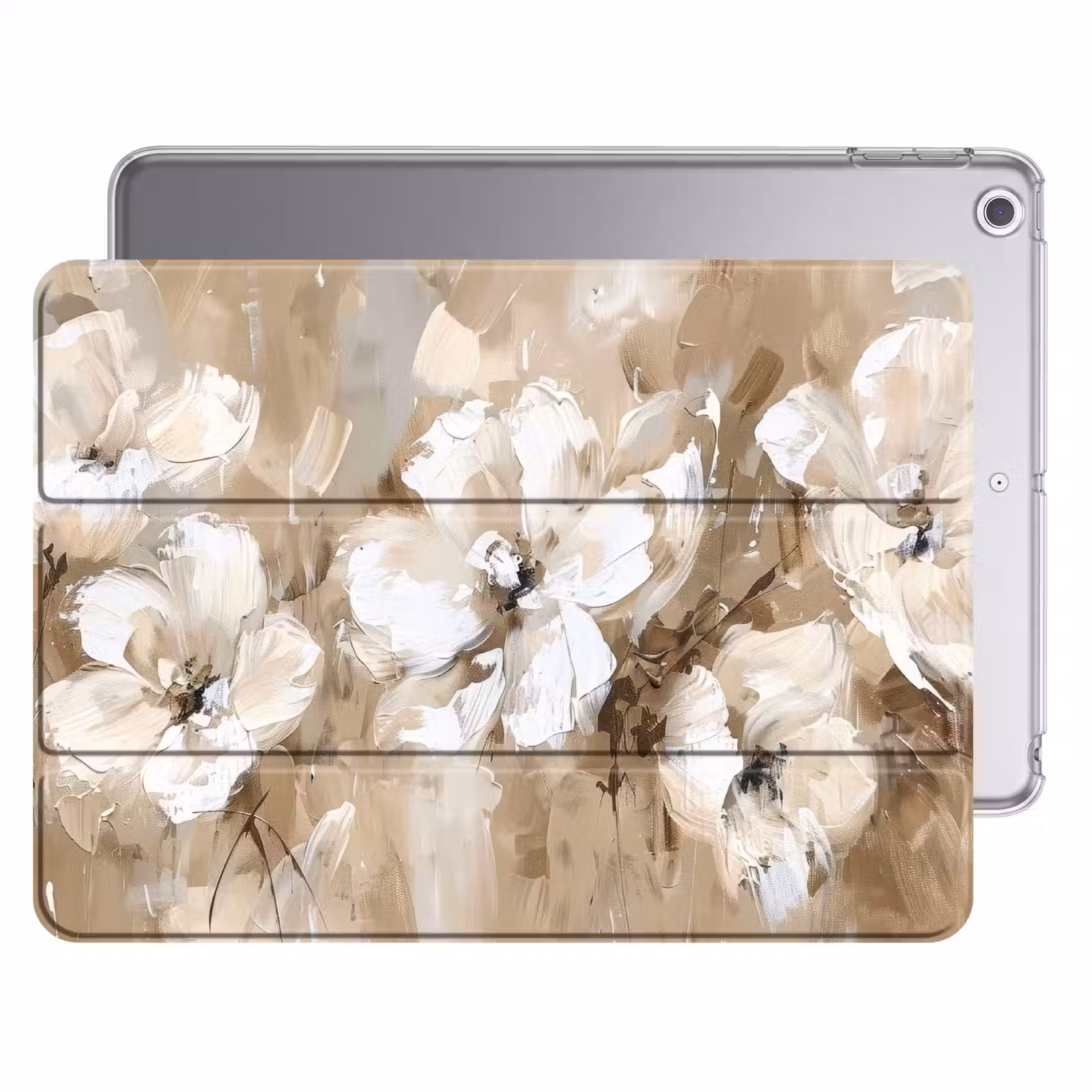 iPad hoes - Bloemen - Beige - Abstract - Modern — 1