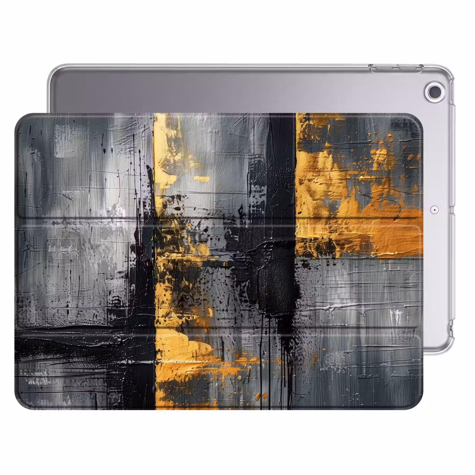 iPad hoes - Modern - Goud - Grijs - Patroon — 1