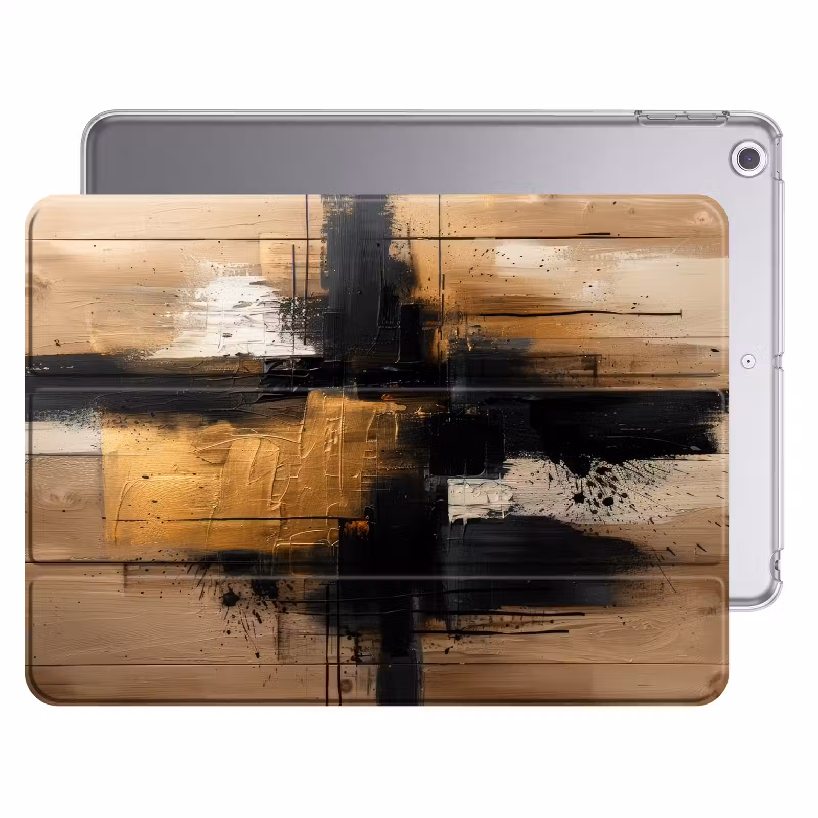 iPad hoes - Modern - Zwart - Goud - Verf — 1