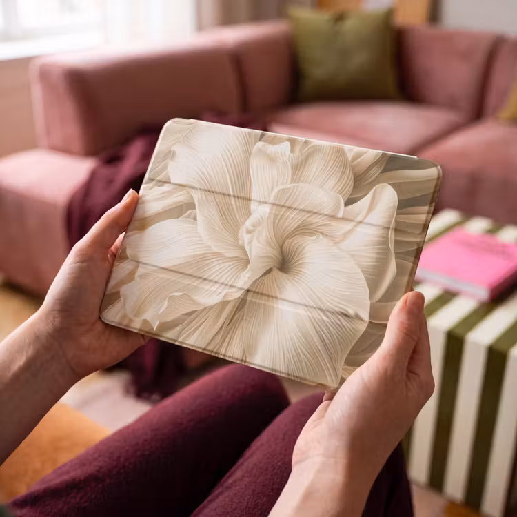 iPad hoes - Abstract - Beige - Bloemen - Natuur — 3