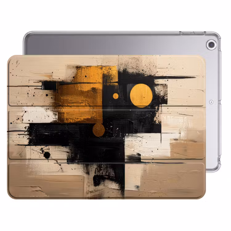iPad hoes - Abstract - Zwart - Goud - Modern — 1