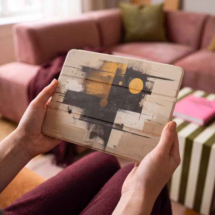 iPad hoes - Abstract - Zwart - Goud - Modern — 3
