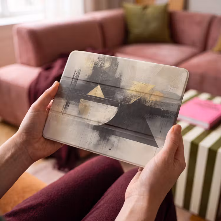 iPad hoes - Abstract - Zwart - Verf - Modern — 3