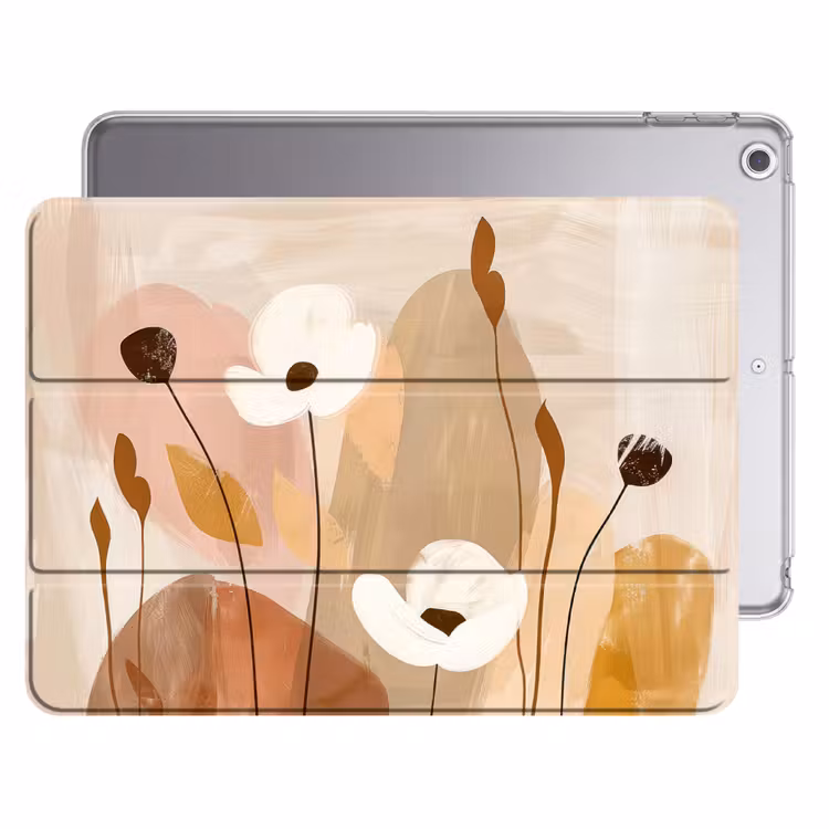 iPad hoes - Bloemen - Abstract - Beige - Line art — 1