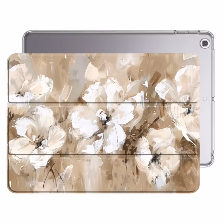 iPad hoes - Bloemen - Beige - Abstract - Modern — 1