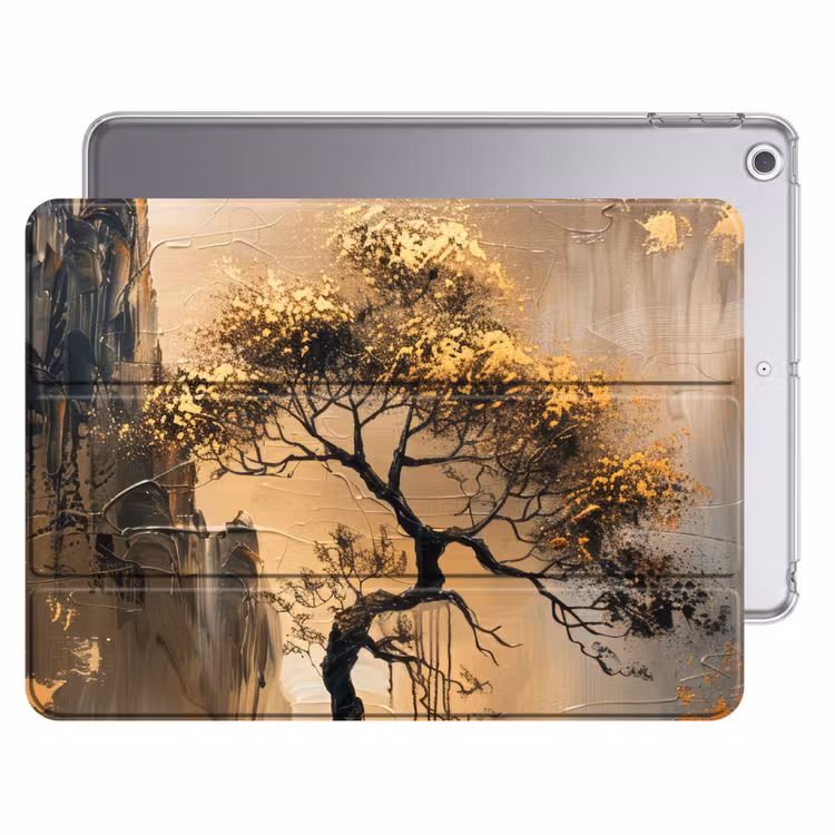 iPad hoes - Boom - Goud - Landschap - Verf — 1