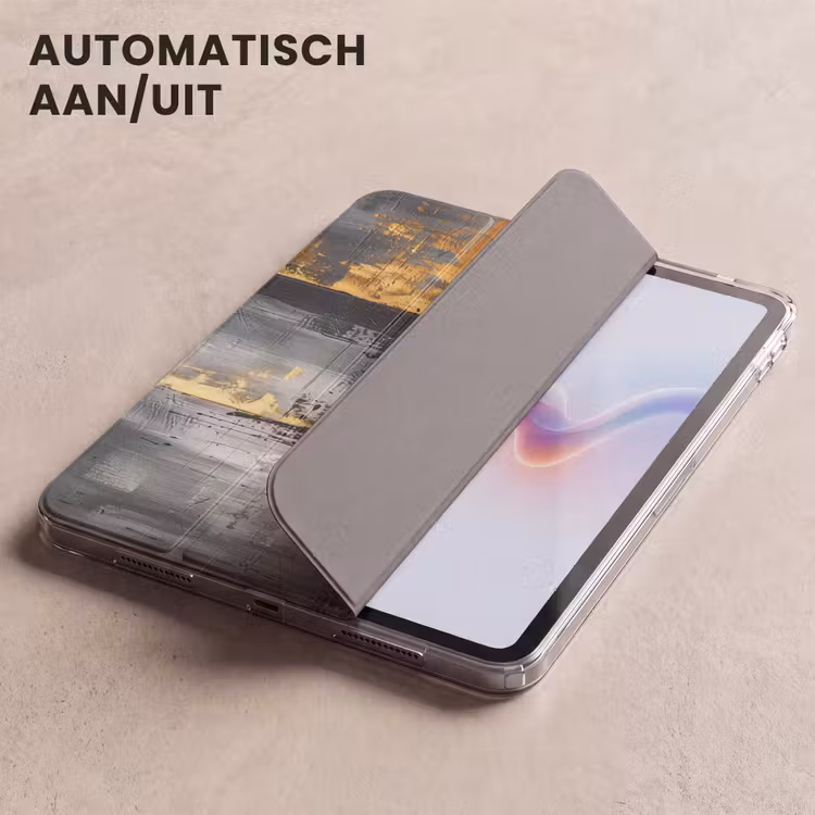 iPad hoes - Modern - Goud - Grijs - Patroon — 4