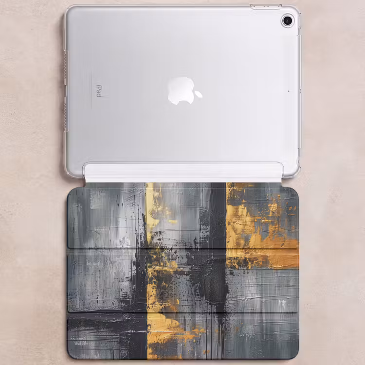 iPad hoes - Modern - Goud - Grijs - Patroon — 6