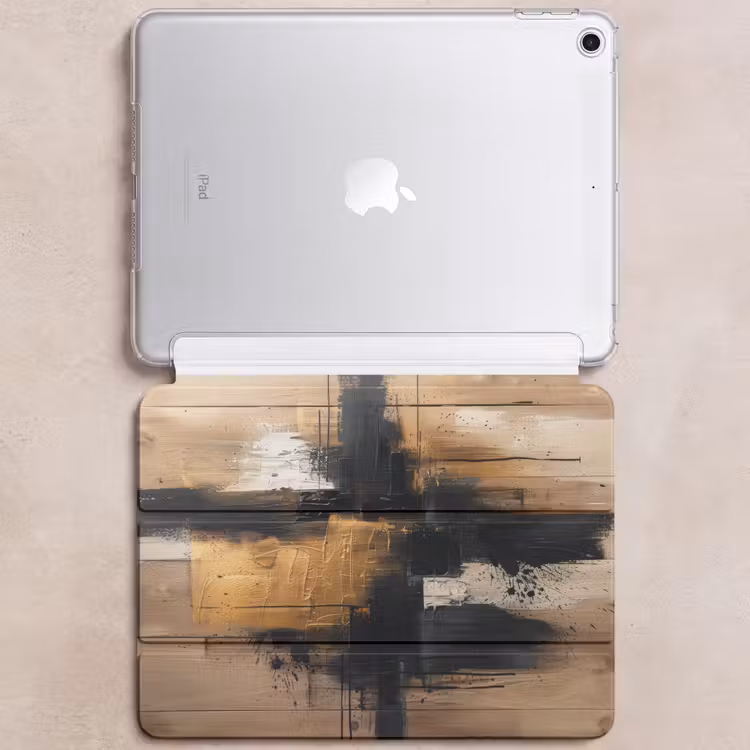 iPad hoes - Modern - Zwart - Goud - Verf — 6