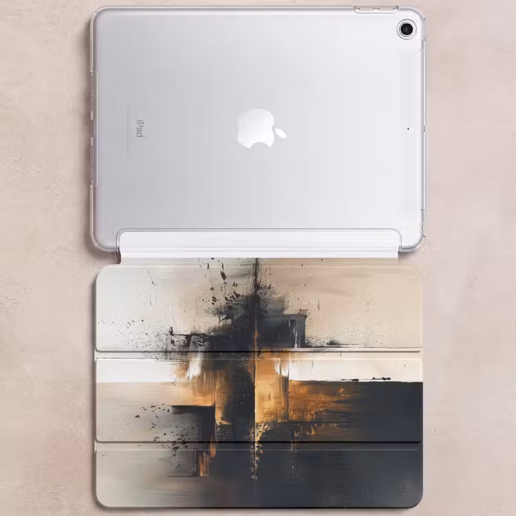 iPad hoes - Modern - Zwart - Verf - Goud — 6