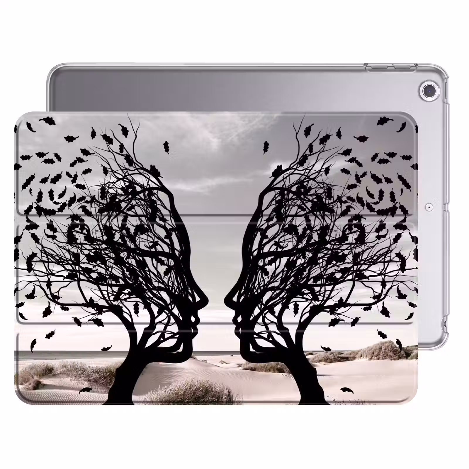 iPad hoes - Bomen - Gezicht - Bladeren - Moderne kunst — 1