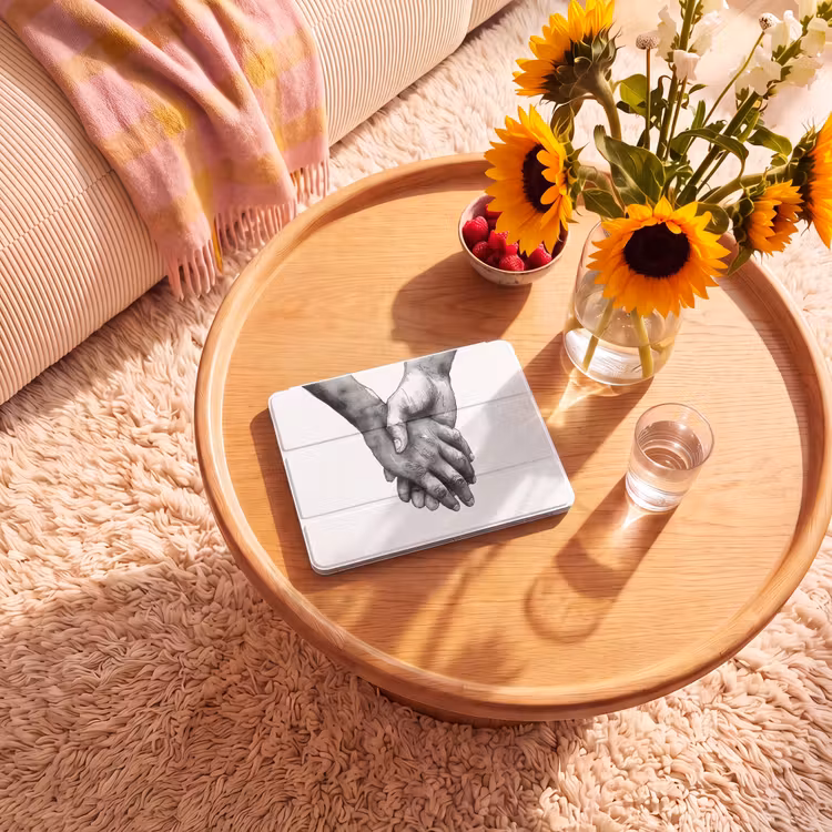 iPad hoes - Handen - Zwart wit - Modern - Kunst — 2
