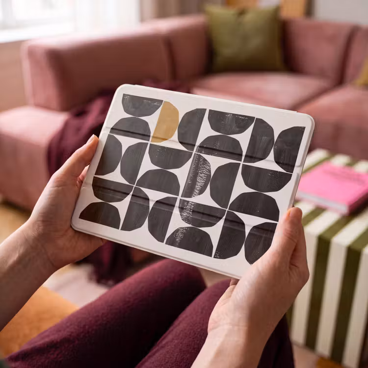 iPad hoes - Modern - Halve cirkel - Goud - Zwart — 3