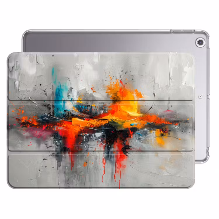 iPad hoes - Modern - Oranje - Grijs - Kunst — 1