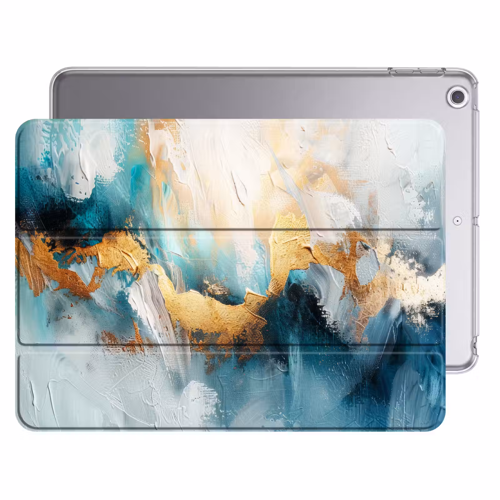 iPad hoes - Abstract - Kunst - Gold - Blauw — 1