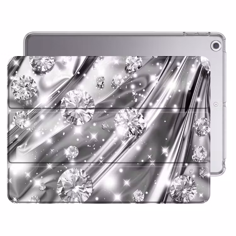 iPad hoes - Abstract - Diamant - Luxe - Modern - Zilver — 1
