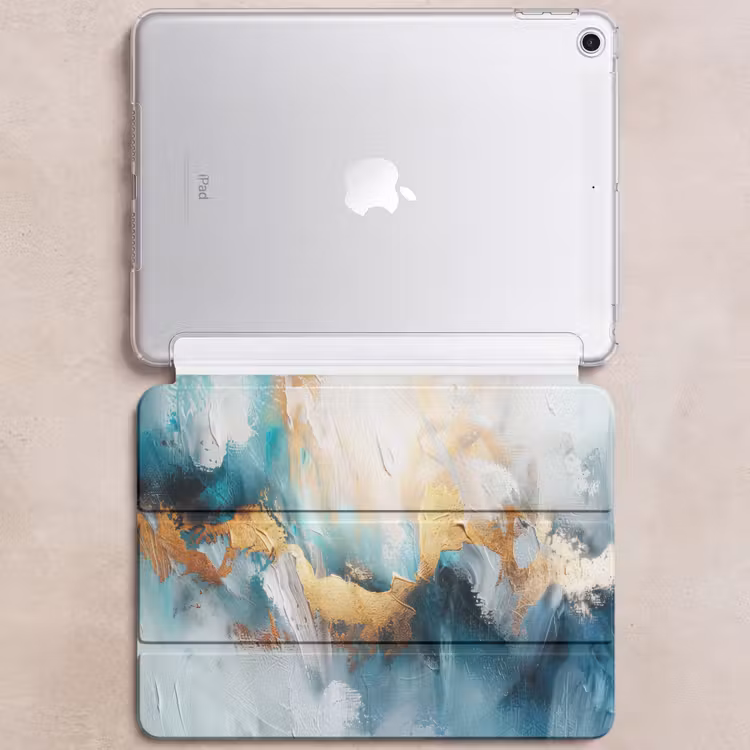 iPad hoes - Abstract - Kunst - Gold - Blauw — 6