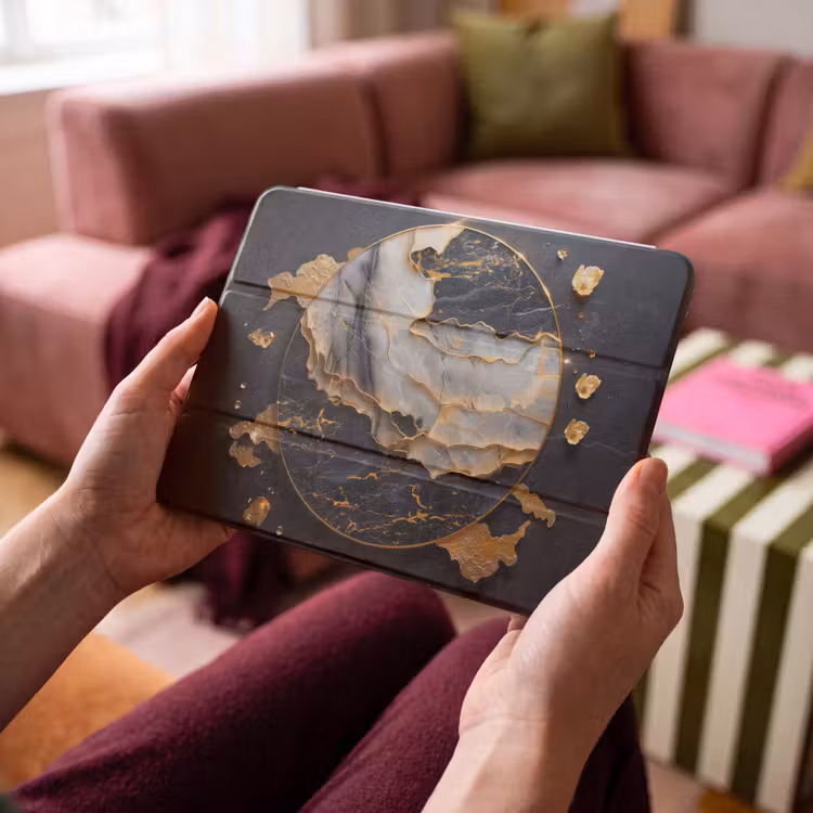 iPad hoes - Kunst - Goud - Zwart - Modern - Abstract — 3