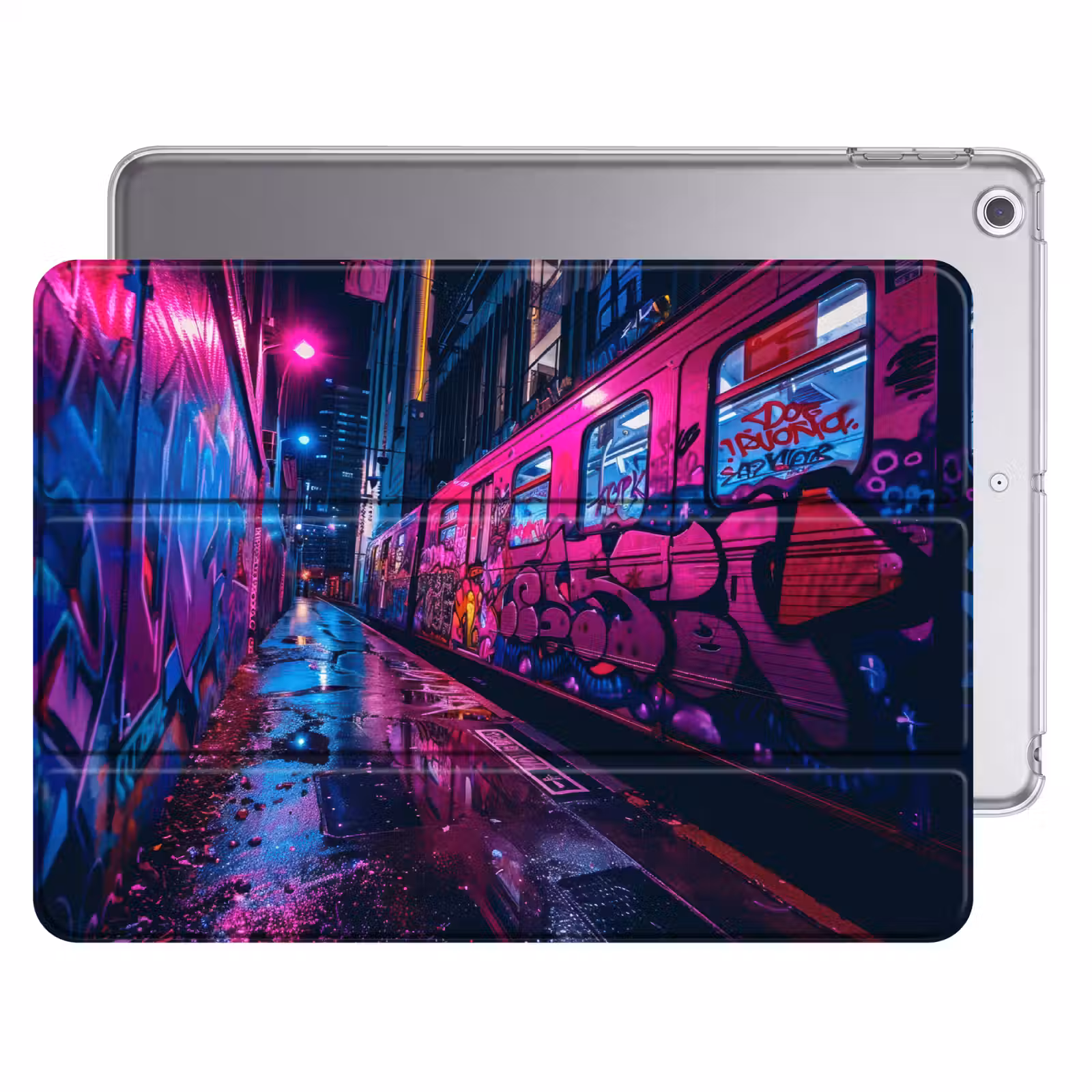 iPad hoes - Stad - Neon - Nacht - Roze - Graffiti — 1