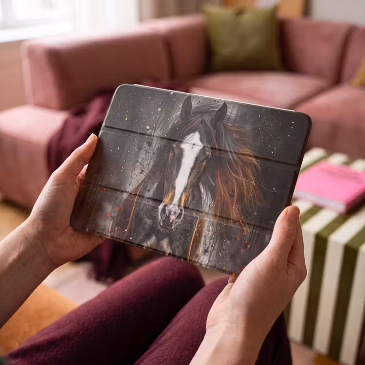 iPad hoes - Paard - Dieren - Zwart - Luxe - Modern — 3