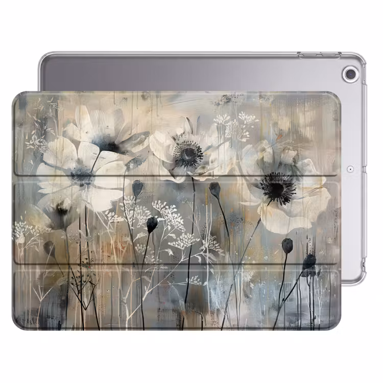 iPad hoes - Bloemen - Planten - Grijs - Abstract — 1