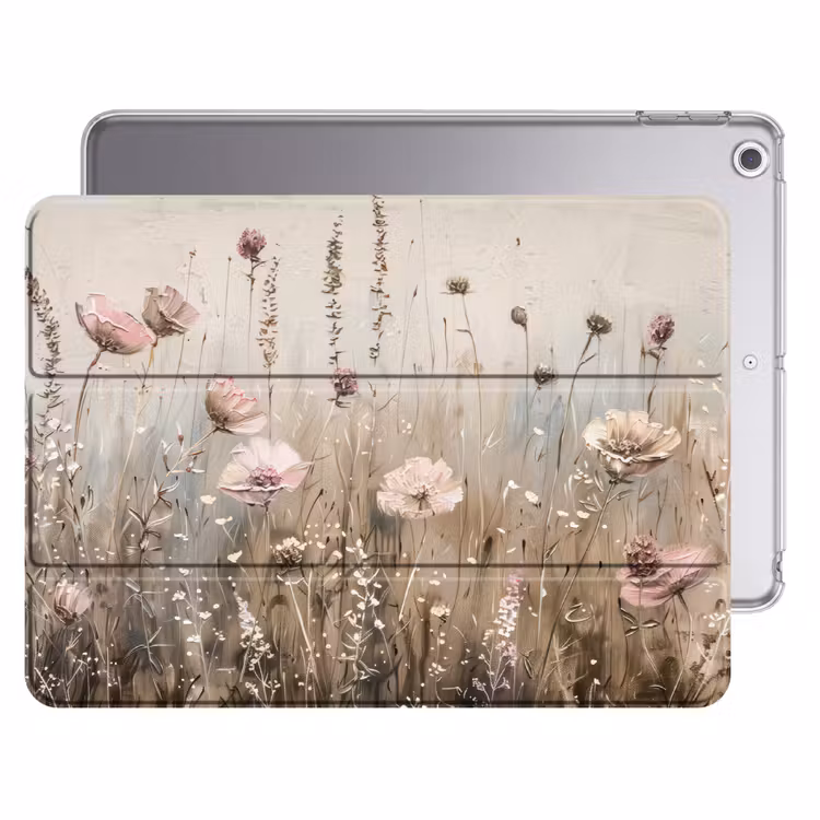 iPad hoes - Bloemen - Roze - Modern - Beige — 1