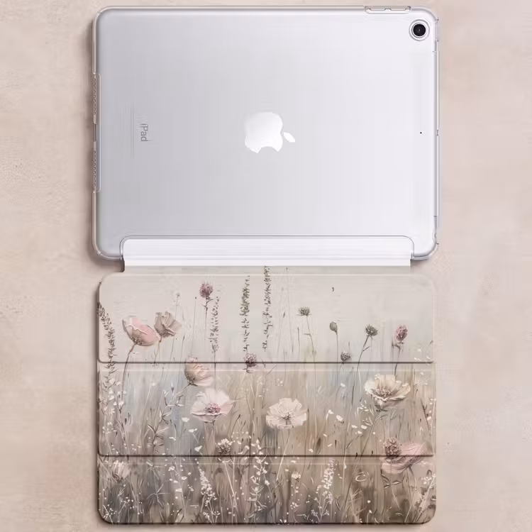 iPad hoes - Bloemen - Roze - Modern - Beige — 6